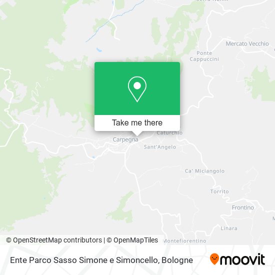 Ente Parco Sasso Simone e Simoncello map