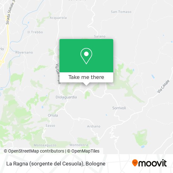 La Ragna (sorgente del Cesuola) map