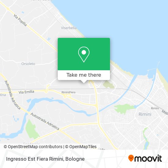 Ingresso Est Fiera Rimini map