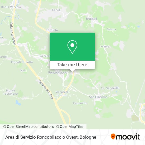 Area di Servizio Roncobilaccio Ovest map
