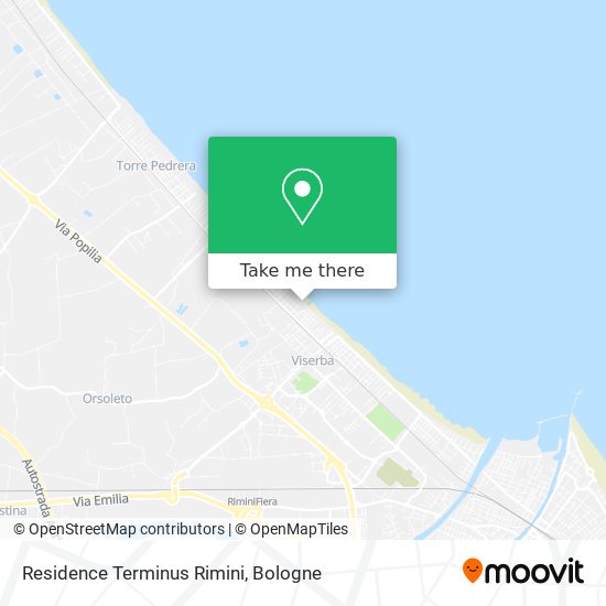 Residence Terminus Rimini map
