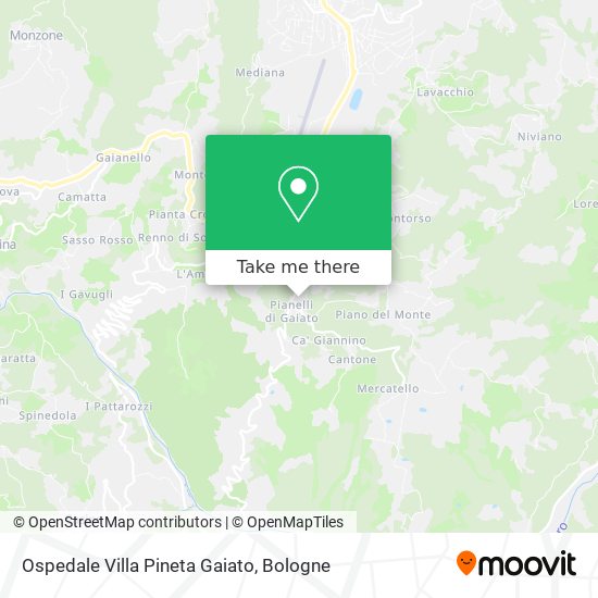 Ospedale Villa Pineta Gaiato map