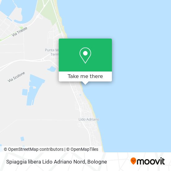 Spiaggia libera Lido Adriano Nord map
