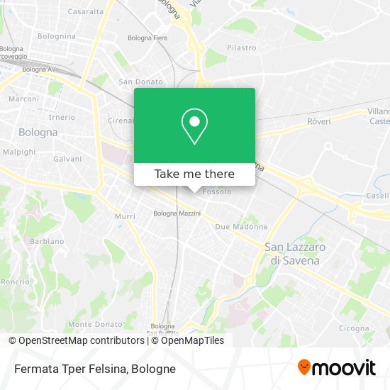 Fermata Tper Felsina map