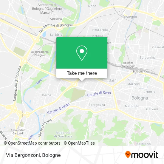 Via Bergonzoni map