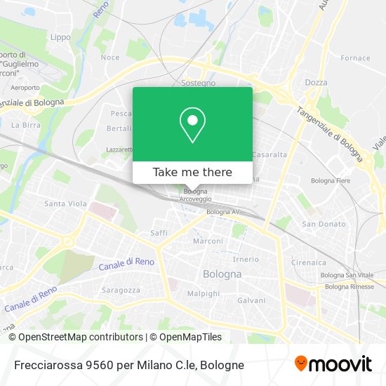 Frecciarossa 9560 per Milano C.le map
