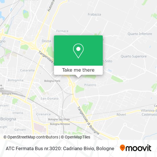 ATC Fermata Bus nr.3020: Cadriano Bivio map