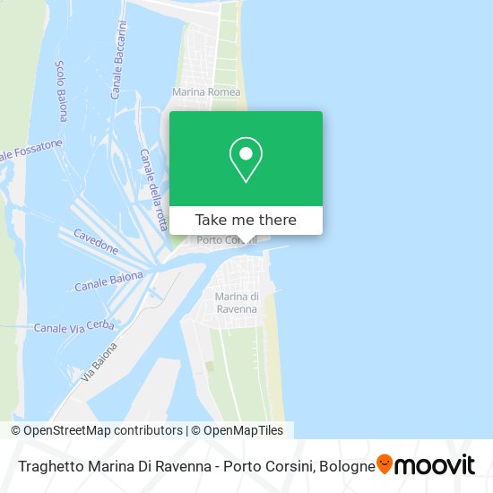 Traghetto Marina Di Ravenna - Porto Corsini map