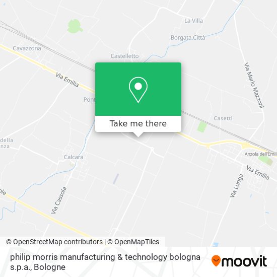 philip morris manufacturing & technology bologna s.p.a. map