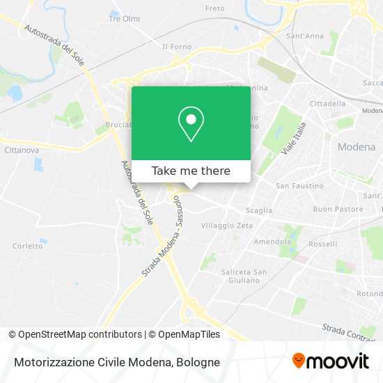 Motorizzazione Civile Modena map