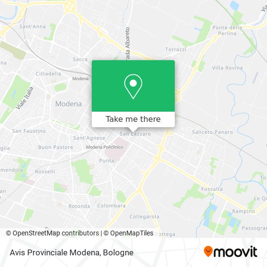 Avis Provinciale Modena map