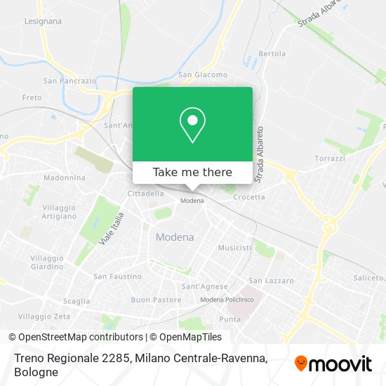 Treno Regionale 2285, Milano Centrale-Ravenna map