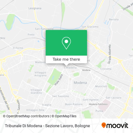 Tribunale Di Modena - Sezione Lavoro map