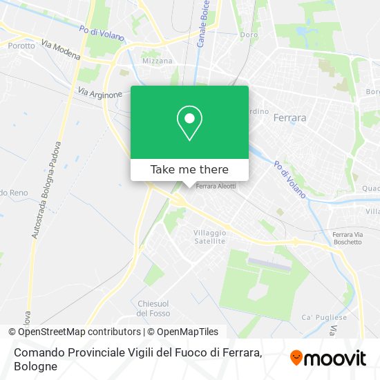 Comando Provinciale Vigili del Fuoco di Ferrara map