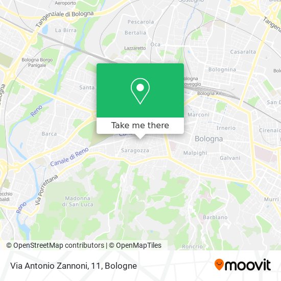 Via Antonio Zannoni, 11 map