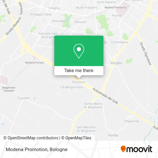 Modena Promotion map