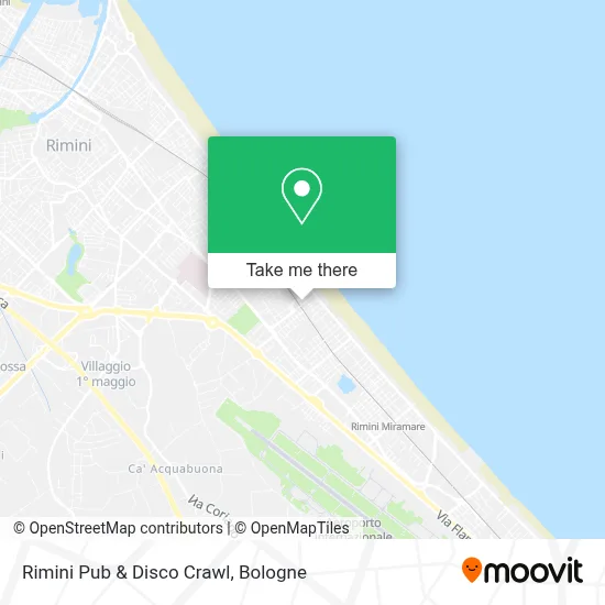 Rimini Pub & Disco Crawl map