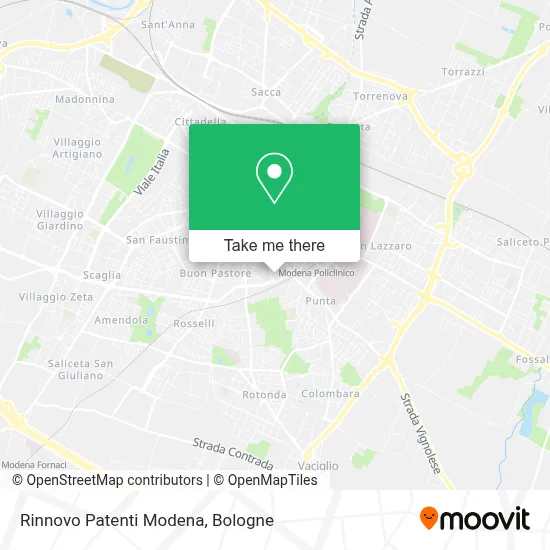 Rinnovo Patenti Modena map