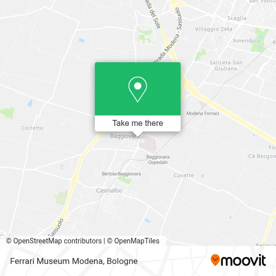 Ferrari Museum Modena map