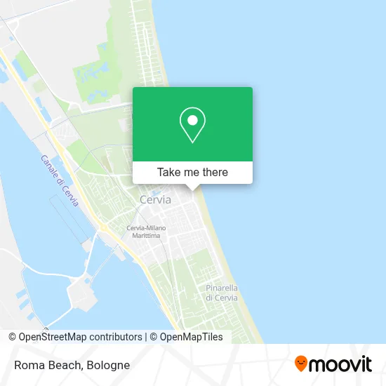 Roma Beach map