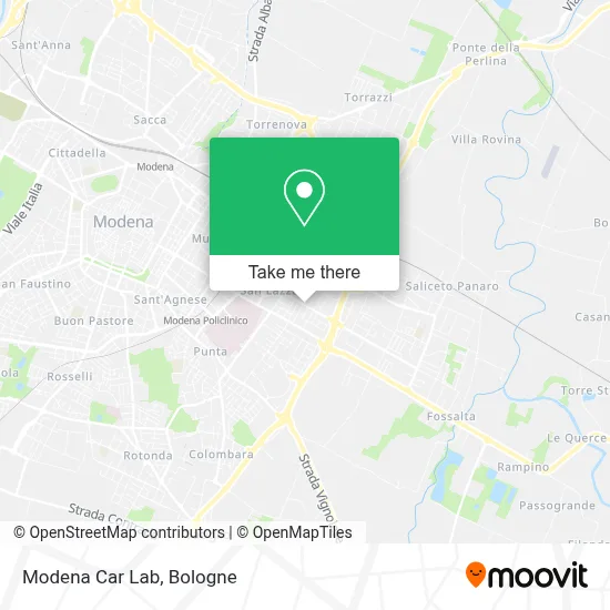 Modena Car Lab map