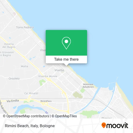 Rimini Beach, Italy map