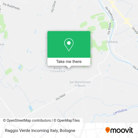Raggio Verde Incoming Italy map