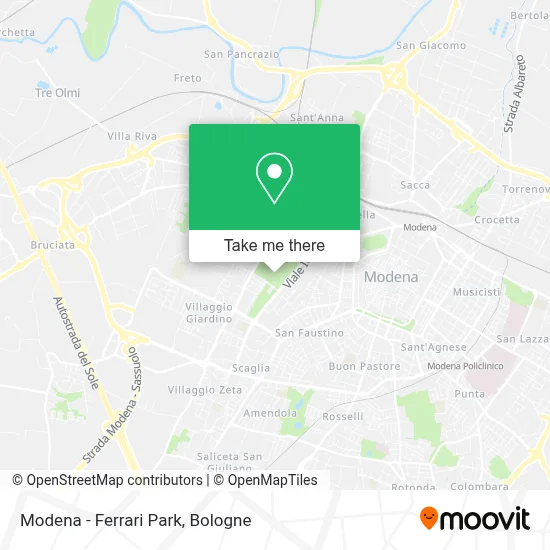 Modena - Ferrari Park map