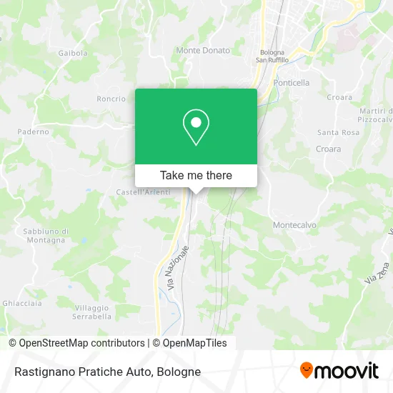 Rastignano Pratiche Auto map