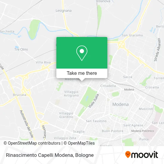 Rinascimento Capelli Modena map