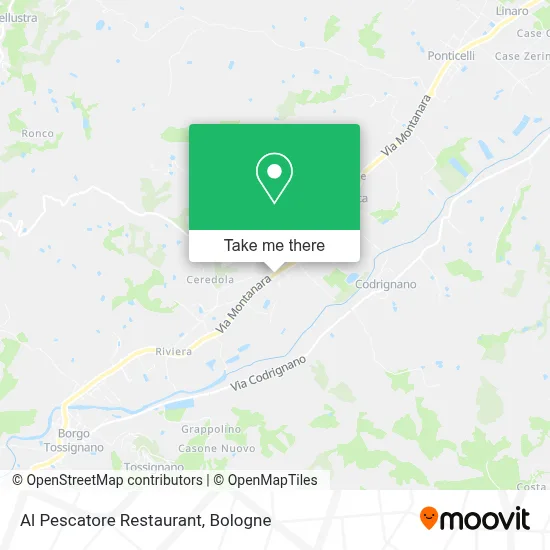 Al Pescatore Restaurant map