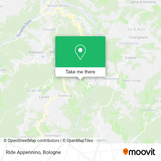 Ride Appennino map