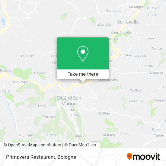 Primavera Restaurant map