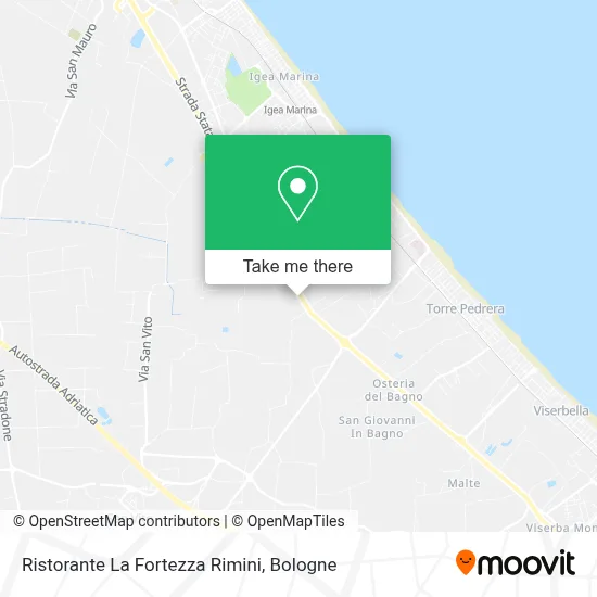 Ristorante La Fortezza Rimini map