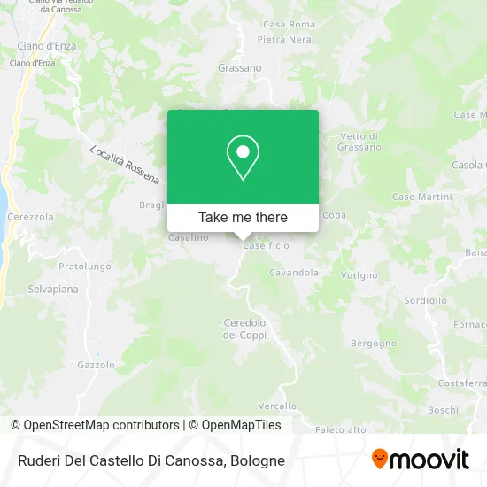 Ruderi Del Castello Di Canossa map