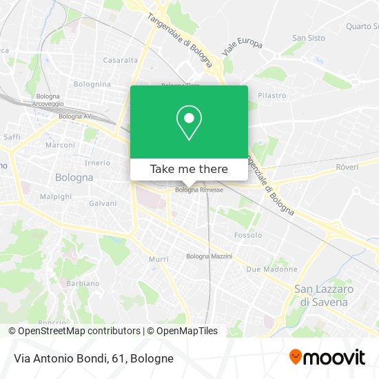 Via Antonio Bondi, 61 map
