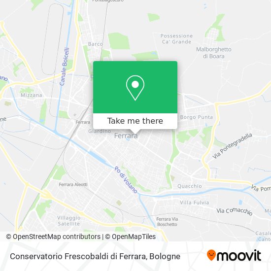 Conservatorio Frescobaldi di Ferrara map