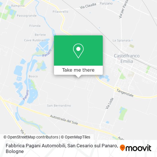 Fabbrica Pagani Automobili, San Cesario sul Panaro map