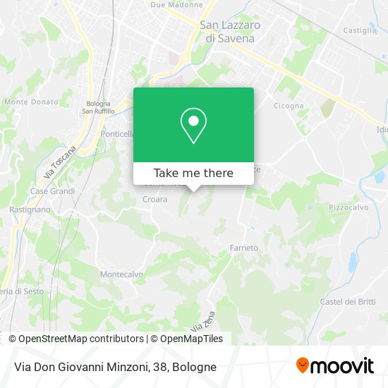 Via Don Giovanni Minzoni, 38 map
