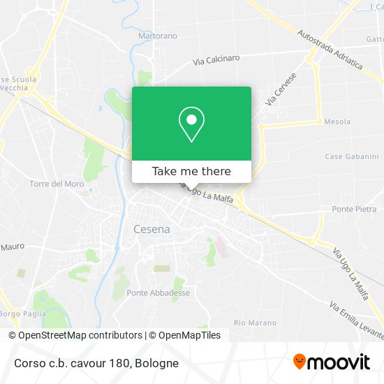 Corso c.b. cavour 180 map