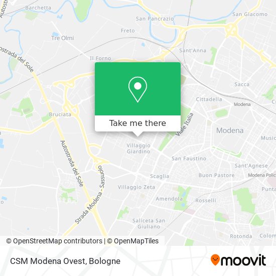 CSM Modena Ovest map