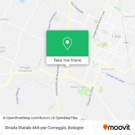 Strada Statale 468 per Correggio map