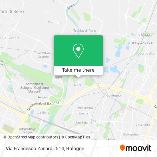 Via Francesco Zanardi, 514 map
