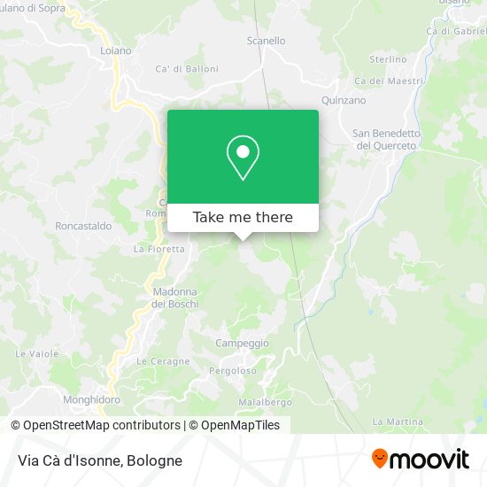 Via Cà d'Isonne map