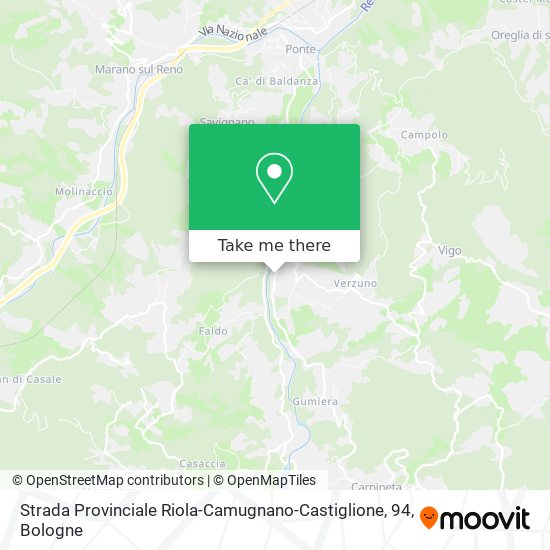 Strada Provinciale Riola-Camugnano-Castiglione, 94 map