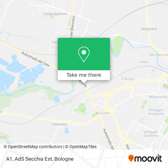 A1, AdS Secchia Est map