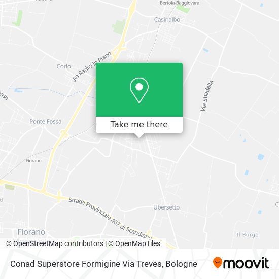 Conad Superstore Formigine Via Treves map