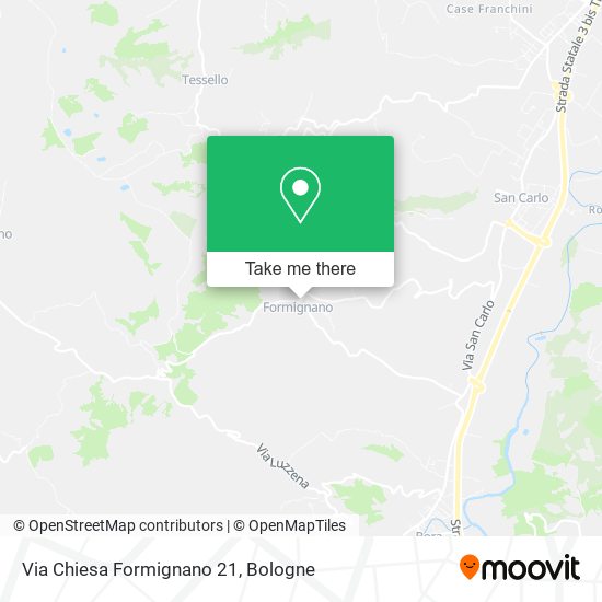 Via Chiesa Formignano  21 map