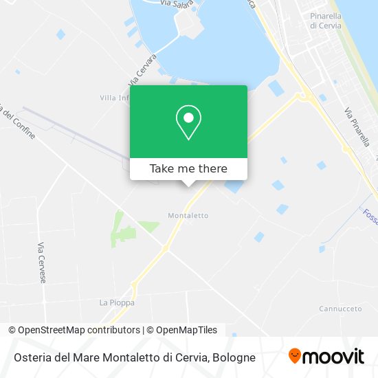Osteria del Mare Montaletto di Cervia map