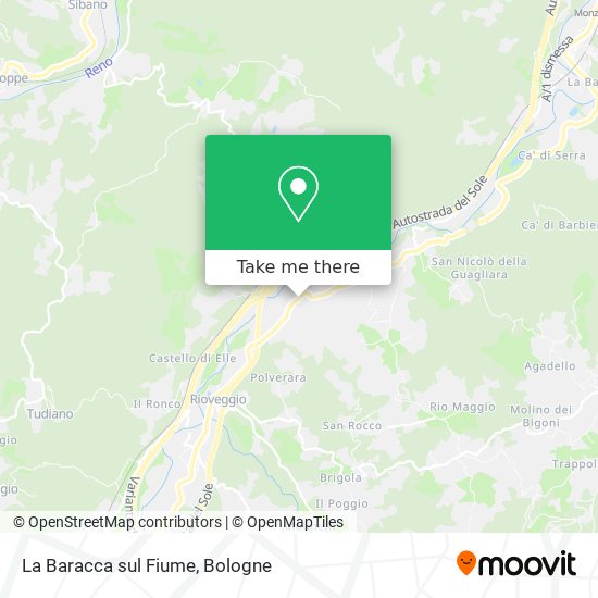 La Baracca sul Fiume map